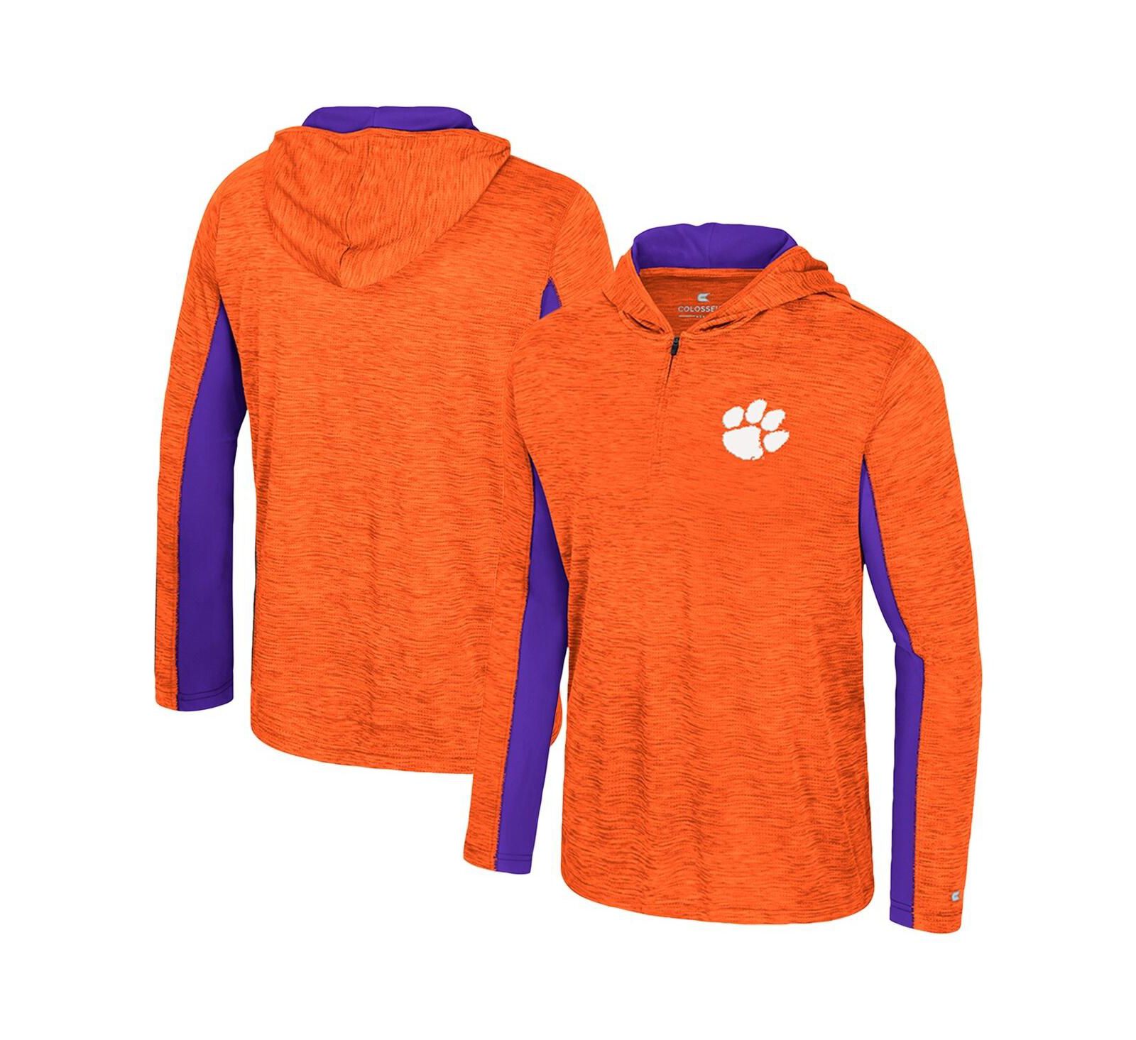 Colosseum Мужской свитшот-худи Clemson Tigers Always Sunny Quarter-Zip Orange