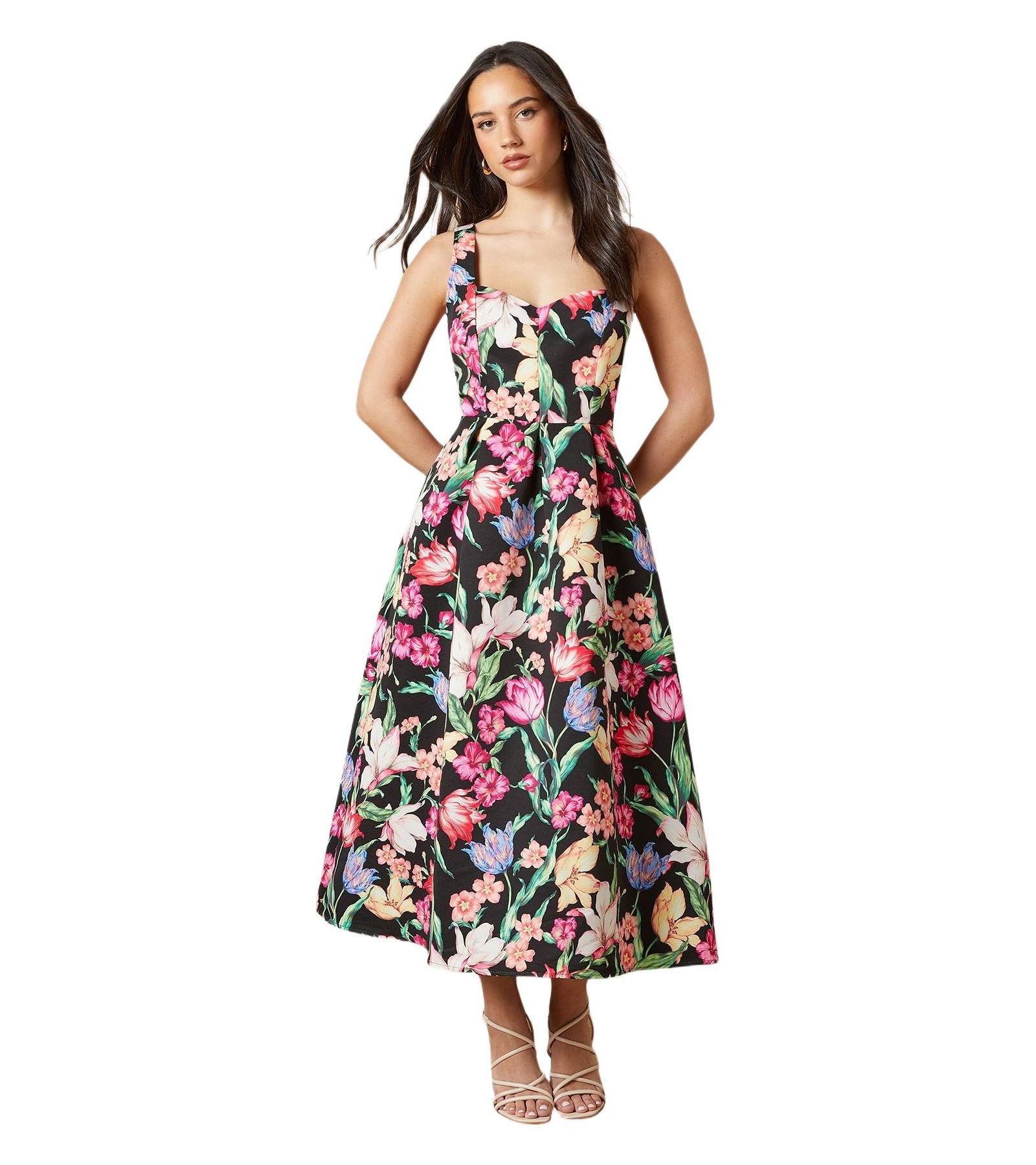 Женское цветочное миди-платье Oasis Occasion Strappy Twill