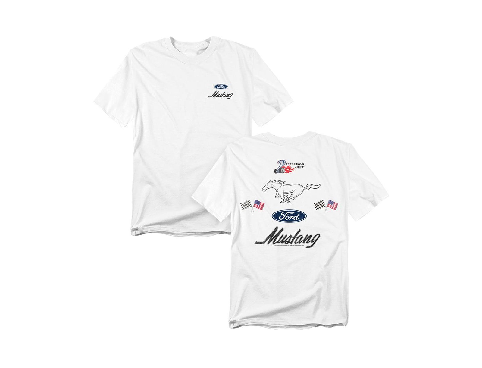 Мужская футболка Mustang Ford Logo Stack Front Back