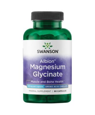 Swanson Albion Magnesium Glycinate 133 Milligram Chelated Magnesium Supplement, 90 Capsules