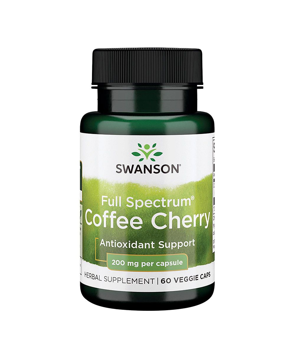 Swanson Full Spectrum Coffee Cherry для поддержки иммунитета и фитонутриентов, общее оздоровление, 60 вегетарианских капсул