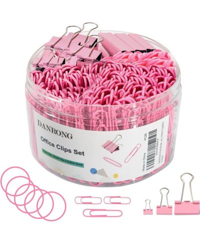 DANRONG канцелярские зажимы и скрепки набор 380 PCS