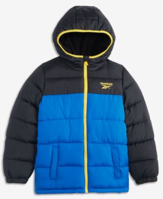 Reebok Boys' XS-XL Hooded Puffer Jacket