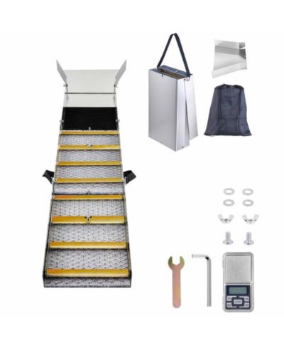 SUGIFT Folding Aluminum Sluice Box 50 inch Compact Portable Panning Equipment