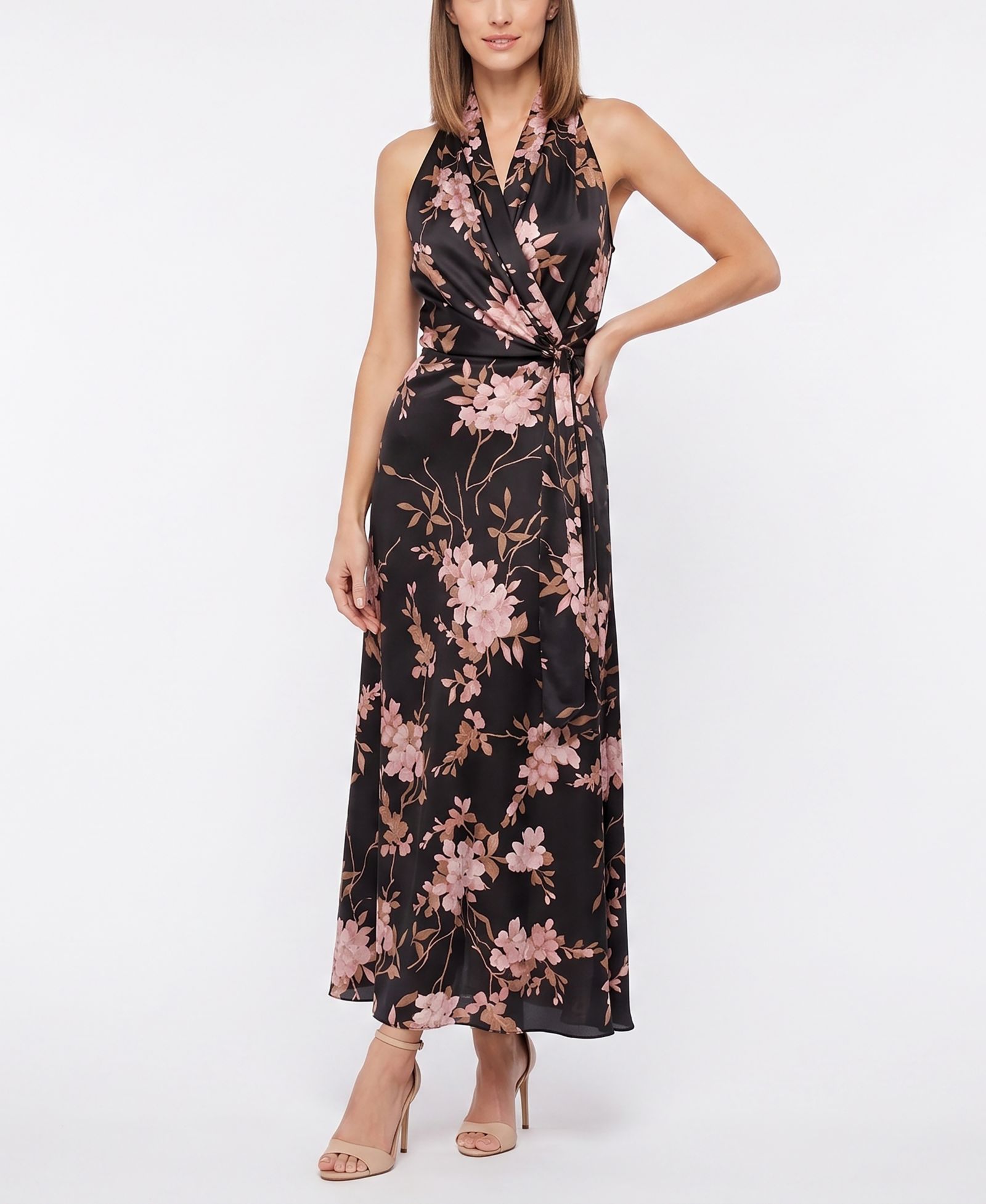 Taylor Women's Floral V-Neck Fit & Flare Dress