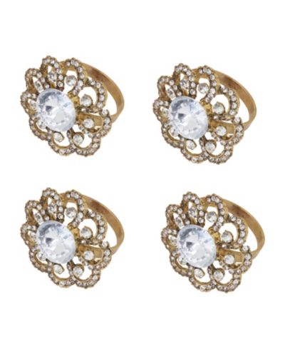 Saro Lifestyle набор из 4 колец для салфеток Polished Napkin Rings