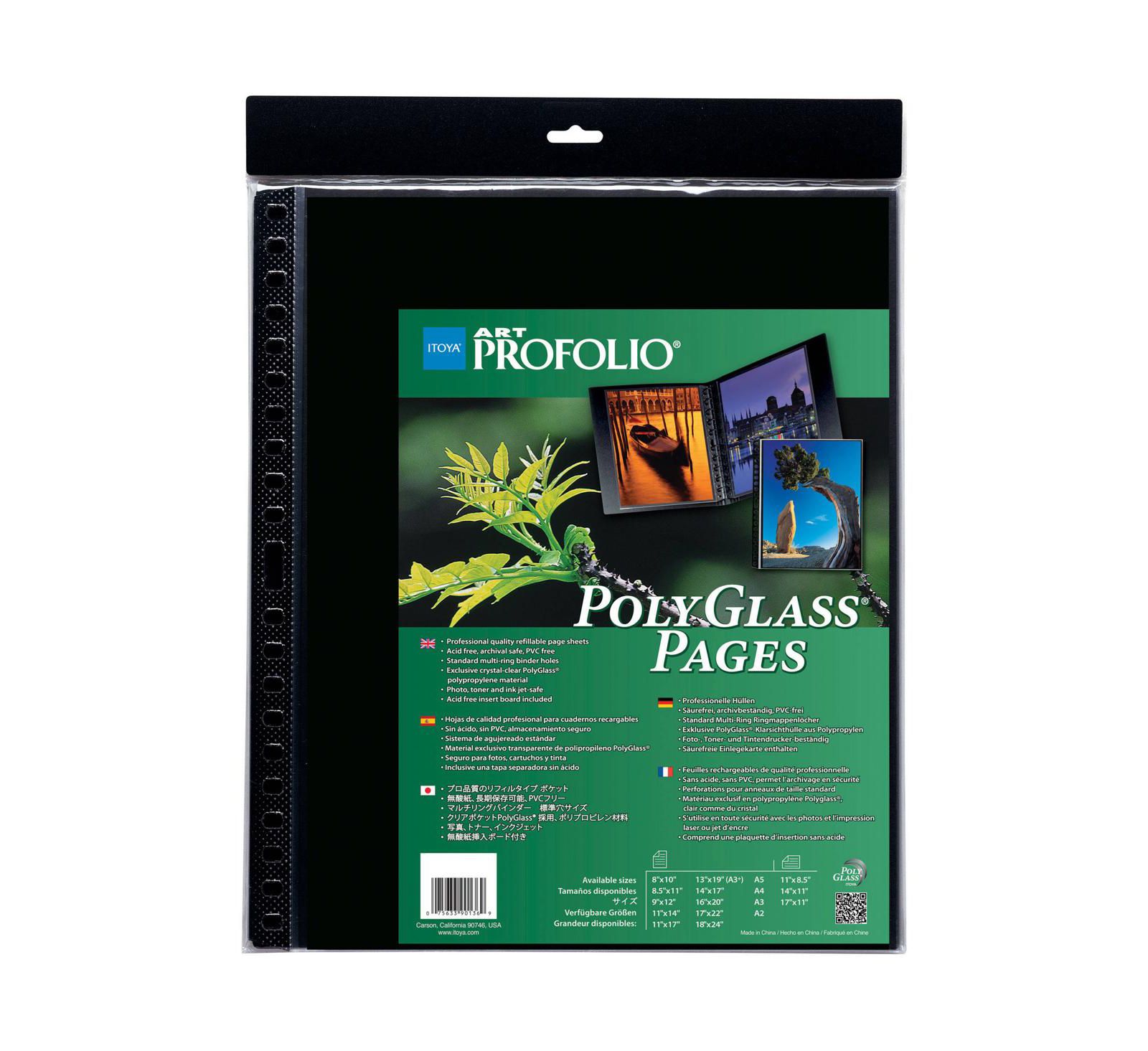 Портфолио для искусства Itoya Art Profolio с кристально чистыми страницами PolyGlass, 18x24"