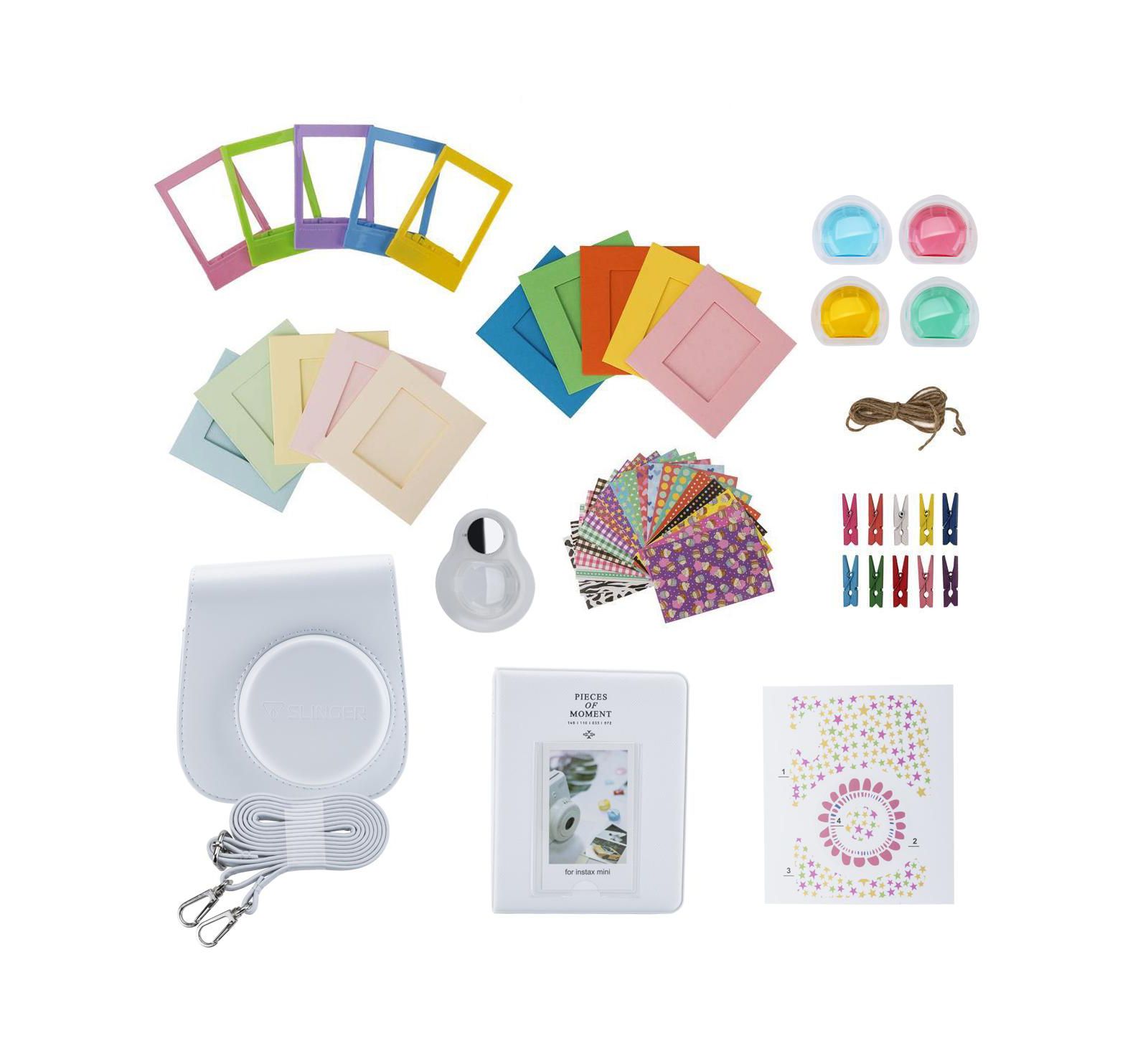 Slinger FujiFilm Instax Mini 11 Accessory Kit with Custom-Fit Faux Leather Case and 64-Pocket Album