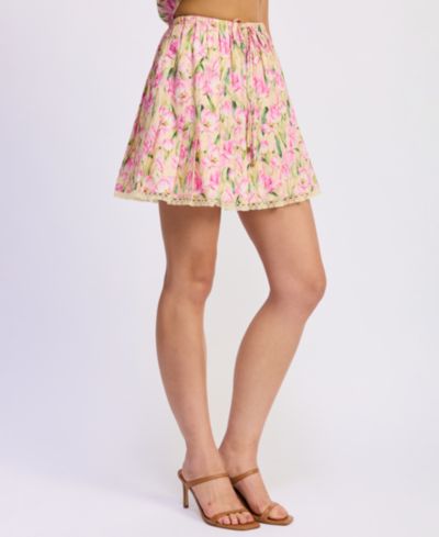 En Saison Women's Arya Tie Waist Mini Skirt