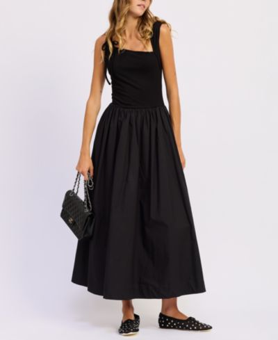 En Saison Women's Sloane Asymmetric Neck Maxi Dress