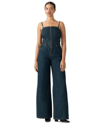 Женский джинсовый комбинезон Levi's® Premium с широкими брюками со швами