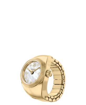 Fossil Women's Quartz Imitation Pearl Watch Ring, 15mm