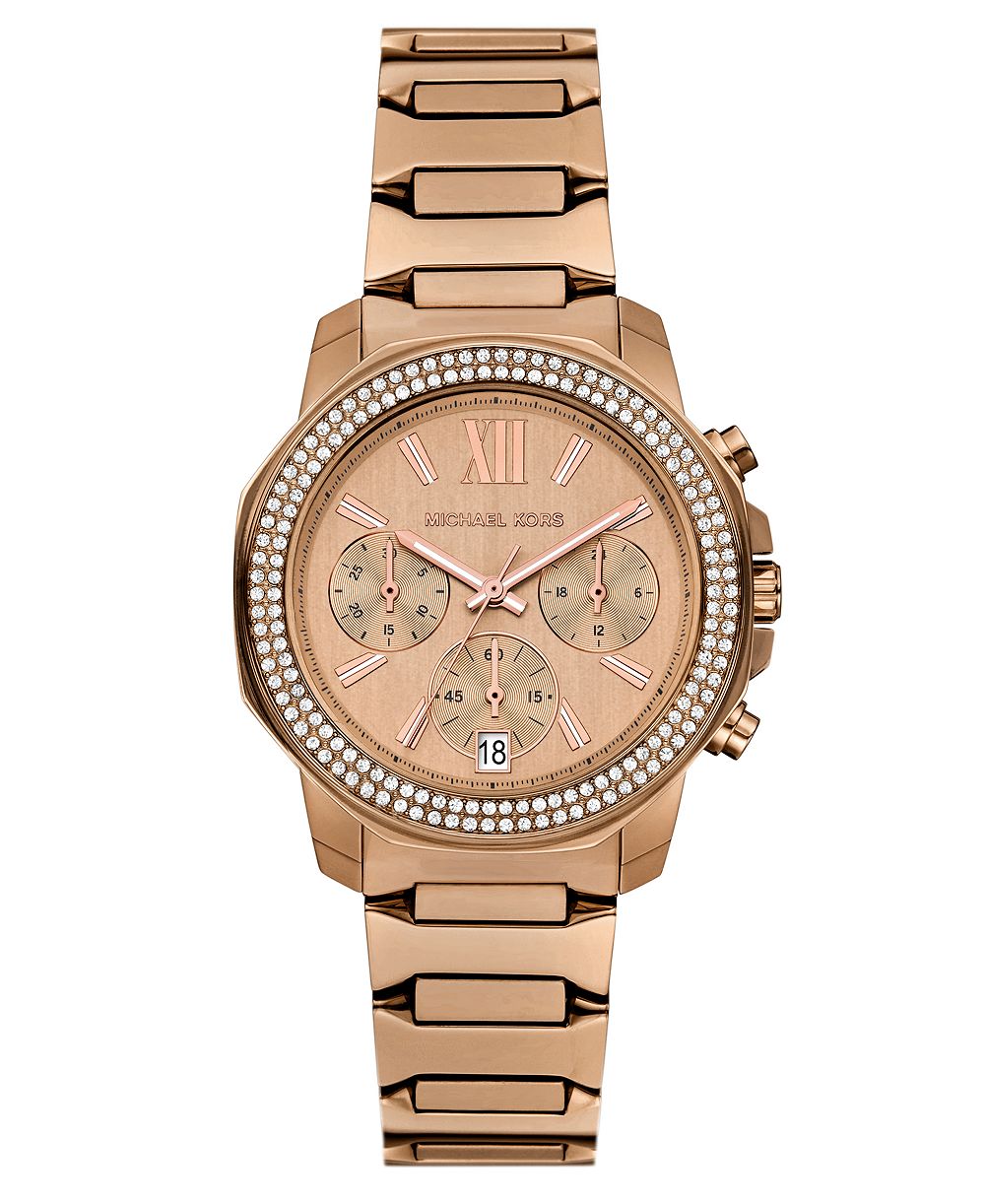 Michael Kors Women's Quartz Chronograph Prescott Stainless Steel Bracelet Watch 36mm