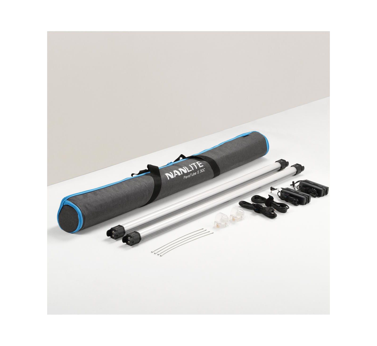 Nanlite PavoTube II 30C Wireless RGBWW 4-Foot LED Tube Light, 2-Light Kit