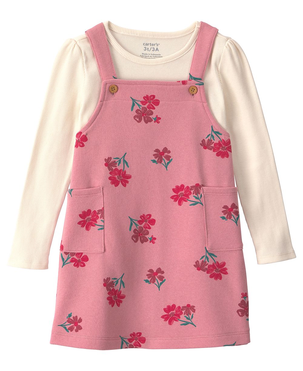 Carter's Детский набор: топ с длинным рукавом и юбка-сарафан, 2-piece set