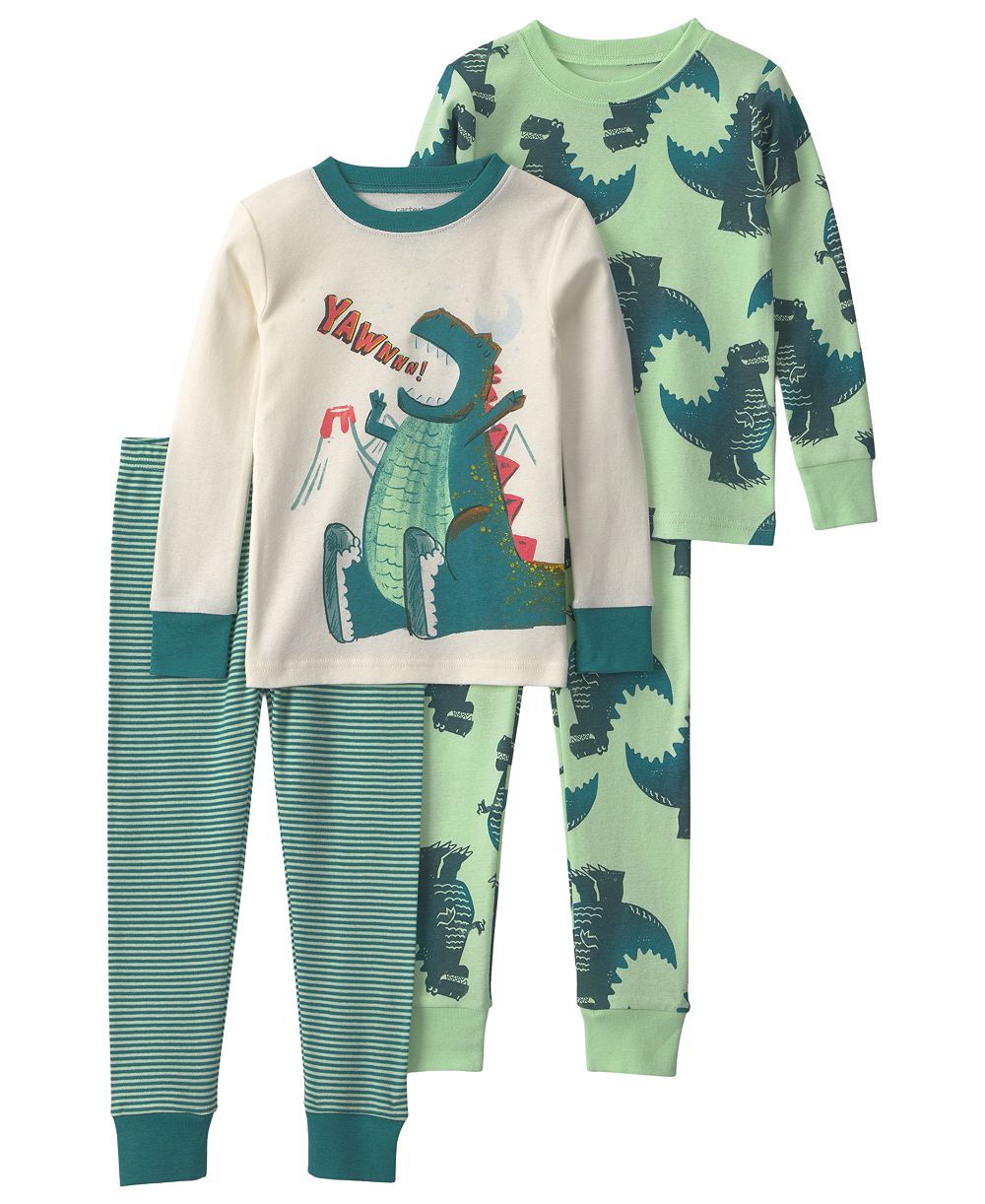 Carter's Детские пижамы Roar Dino Long-Sleeve, набор 4 шт.