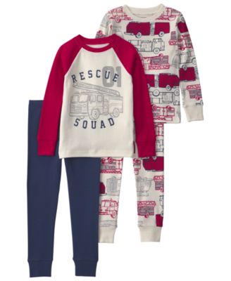 Carter's Toddler Boys' 2T-5T 'Rescue Squad' 100% Cotton Snug Fit Pajama, 4-Piece Set