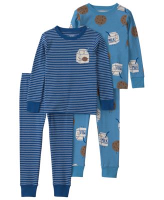 Carter's Детская пижама с длинным рукавом Milk and Cookies, комплект из 4 предметов