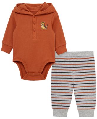 Little Me Baby Boys' Tiger Long-Sleeve Bodysuit and Pants, 2-Piece Set