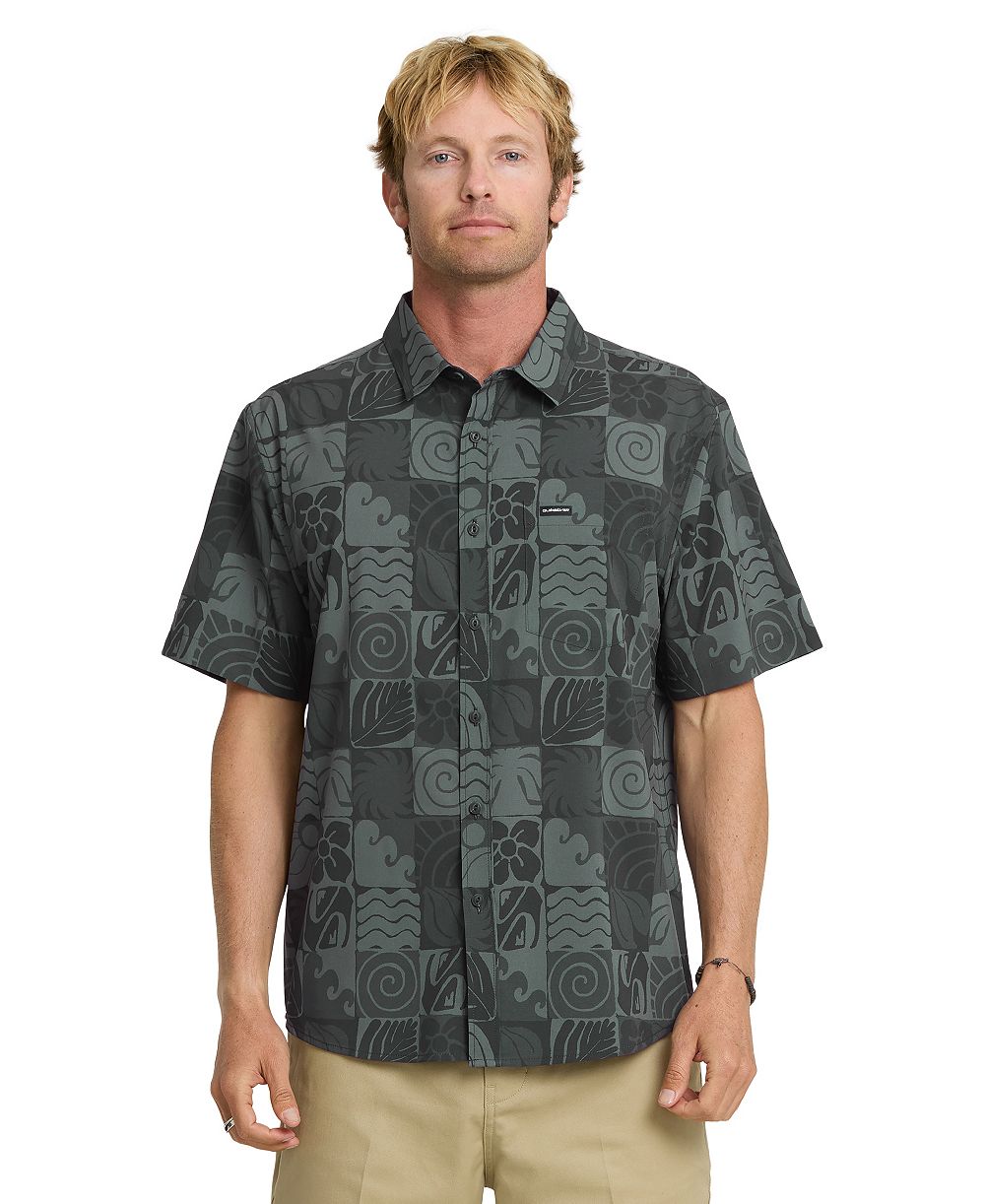 Мужская рубашка Quiksilver Earth Geo Classic Stretch с защитой от ультрафиолета