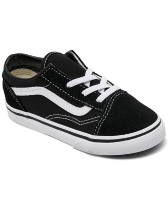 Vans Малышам и девочкам Old Skool кожаные и холщовые кроссовки с низким верхом