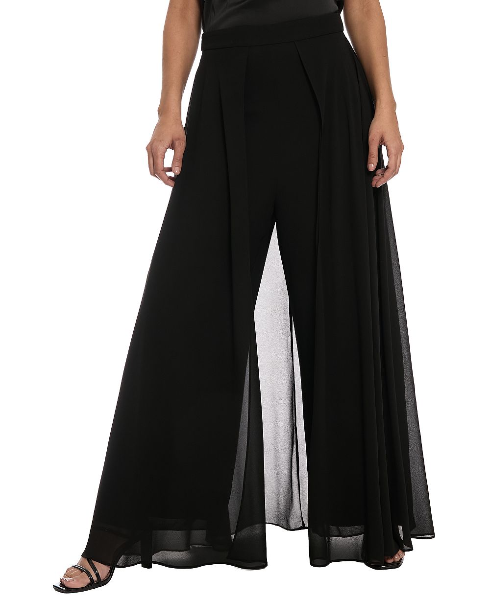 Muse Women's Wide-Leg Chiffon Overlay Pants