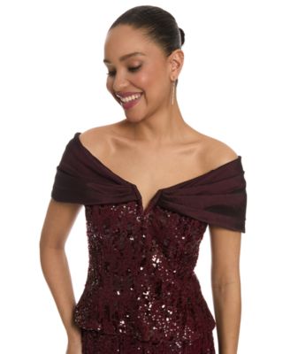 Muse Women's Sequin Off-The-Shoulder Short-Sleeve Top