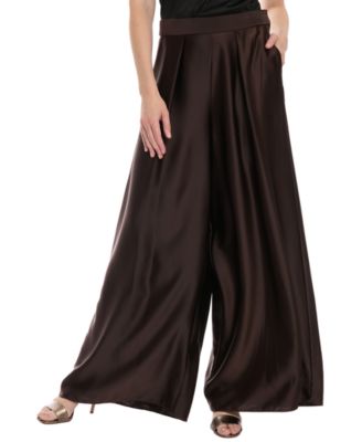 Muse Women's High-Waisted Pleated Wide-Leg Pants