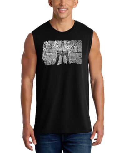 LA Pop Art Men's Arch Bridge Skyline Graphic Tank Top