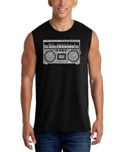 LA Pop Art Men's Vintage Boombox Graphic Tank Top