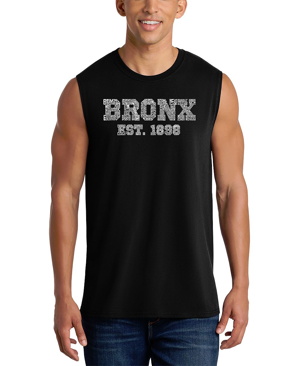LA Pop Art Men's Bronx Est. 1898 Vintage Graphic Tank Top