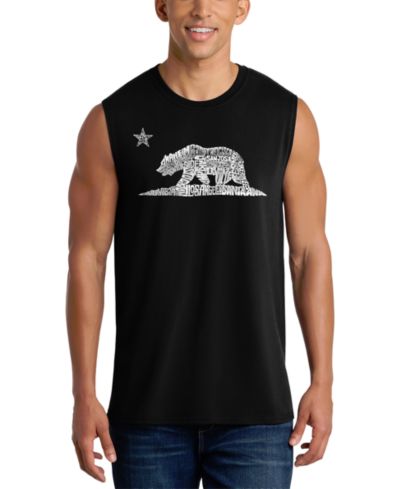 LA Pop Art Men's California Bear Graphic Tank Top
