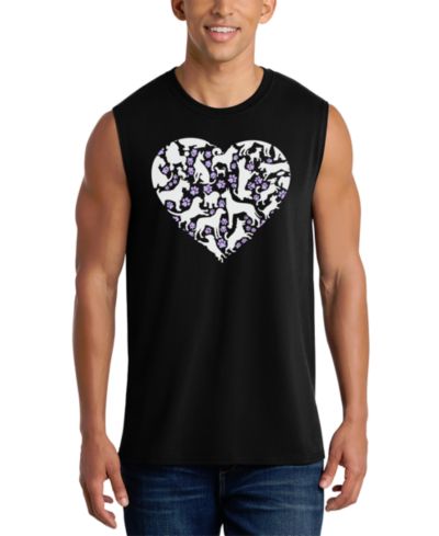LA Pop Art Men's Heart Puzzle Graphic Tank Top