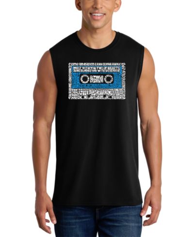 LA Pop Art Men's Retro Cassette Tape Graphic Tank Top