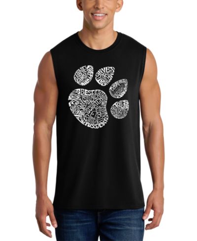 LA Pop Art Men's Paw Print Graphic Tank Top