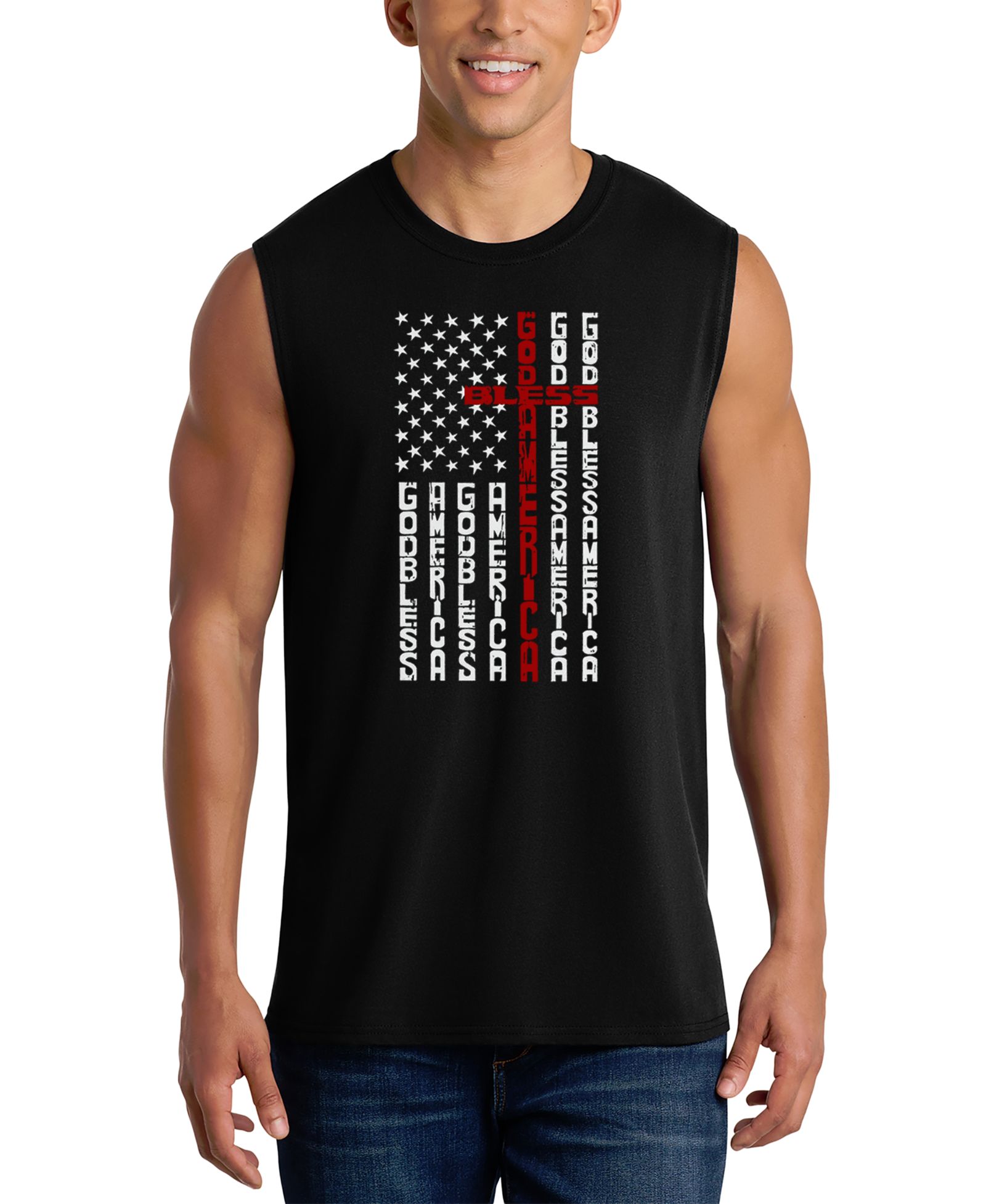 Мужской топ LA Pop Art American Flag Graphic Tank Top