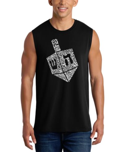 LA Pop Art Men's Dreidel Hanukkah Graphic Tank Top