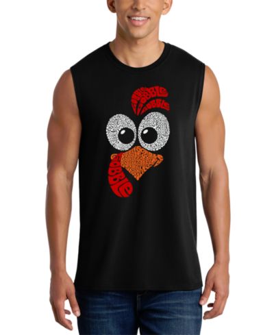 LA Pop Art Men's Turkey Face Graphic Tank Top