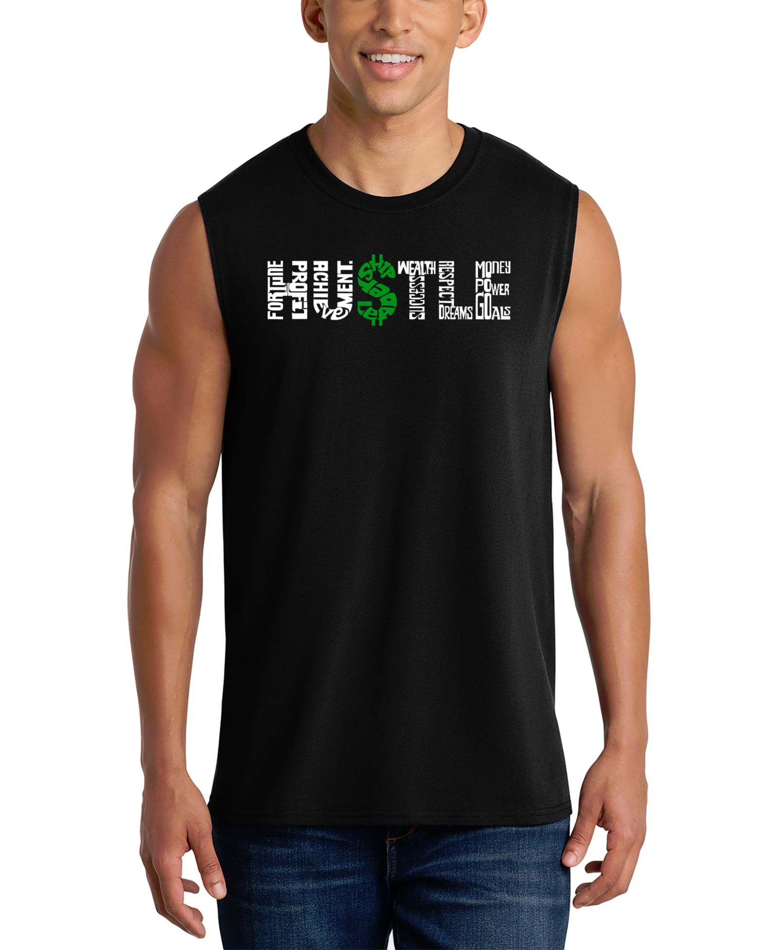 LA Pop Art Men's Hustle Money Design Tank Top