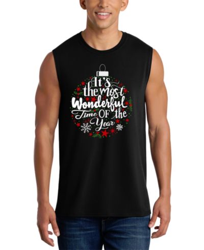 LA Pop Art Men's It’s the Most Wonderful Time of the Year Word Art Tank Top