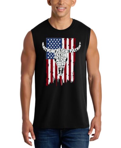 LA Pop Art Men's Cow Skull Tank Top