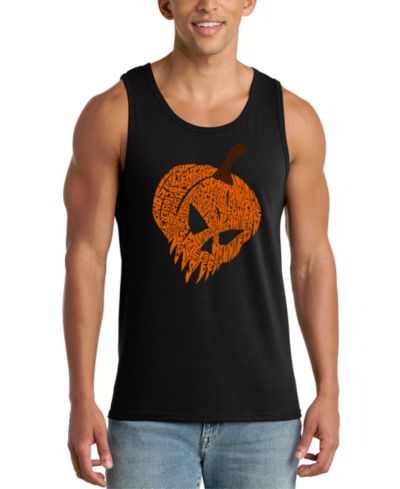 LA Pop Art Men's Halloween Word Art Tank Top