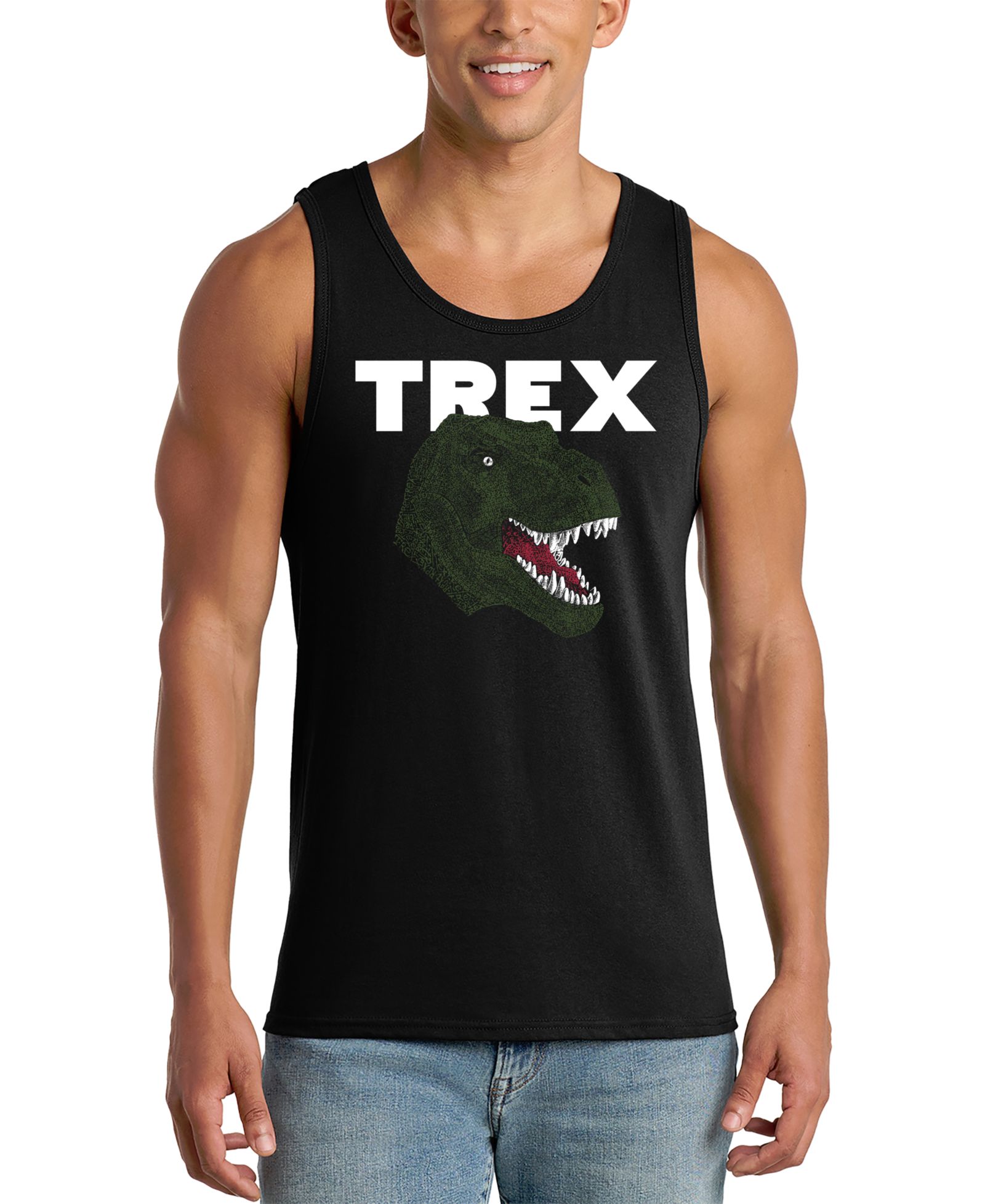 Мужской майка LA Pop Art T-Rex Dinosaur Graphic