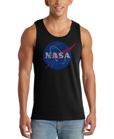 LA Pop Art Men's NASA Insignia Meatball Logo Graphic Tank Top