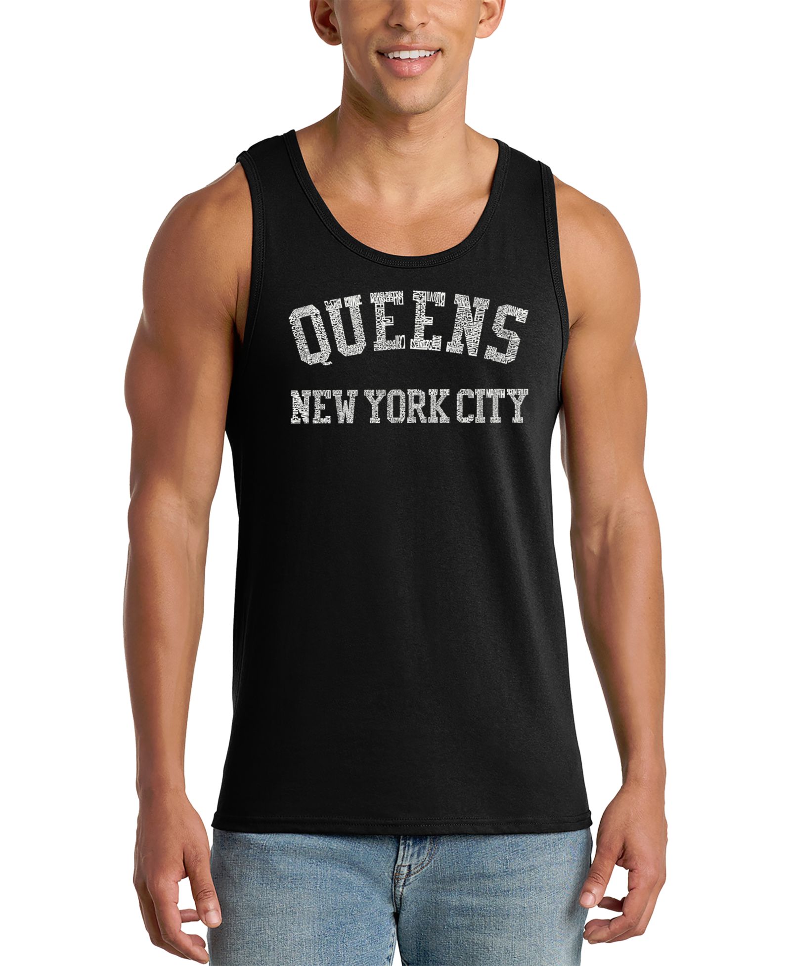 LA Pop Art Men's  Queens New York City Tank Top