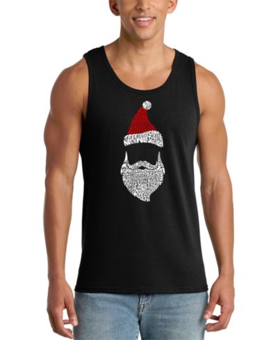 LA Pop Art Men's Christmas Santa Graphic Tank Top