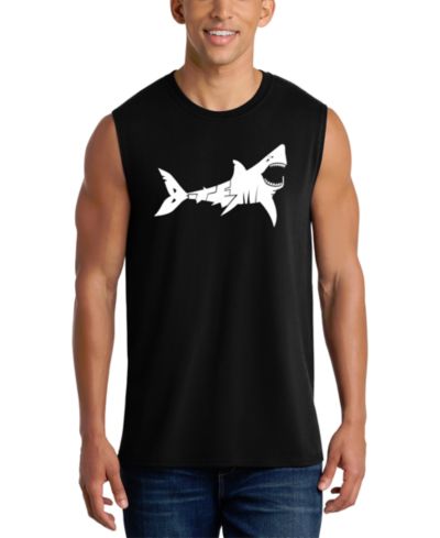 LA Pop Art Men's Shark Graphic Tank Top