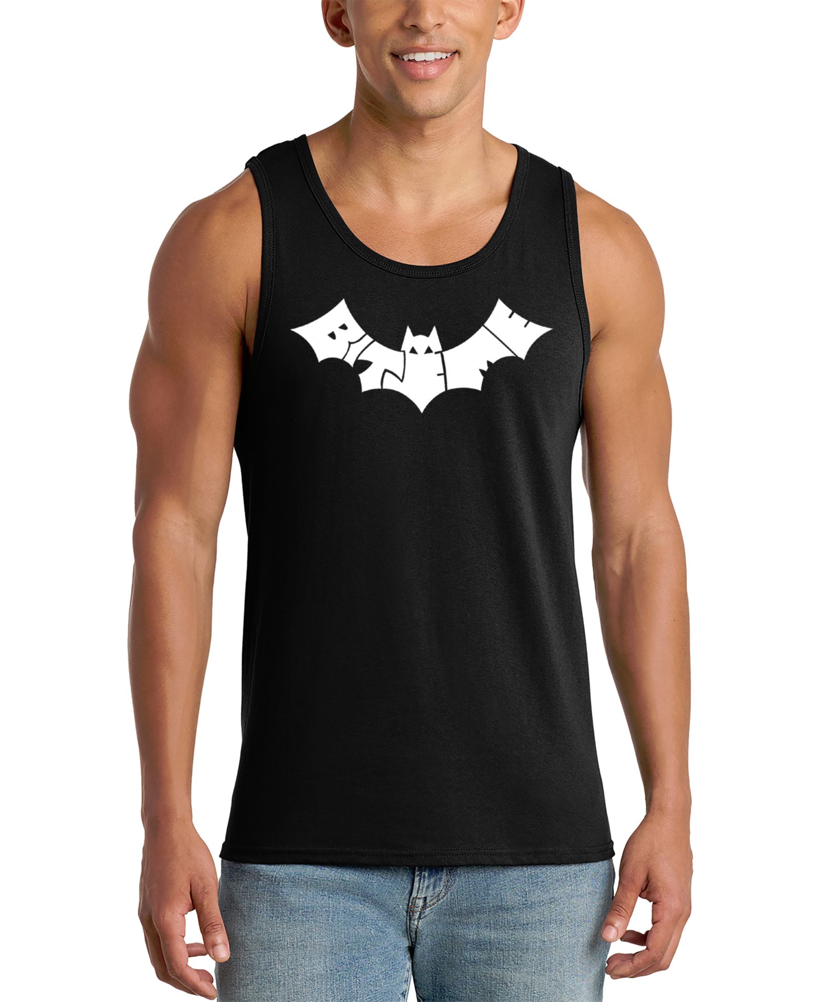 LA Pop Art Men's Bat Symbol Graphic Tank Top