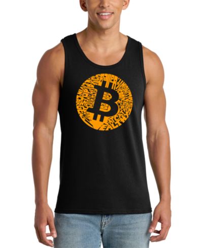 LA Pop Art Men's Bitcoin Symbol Graphic Tank Top