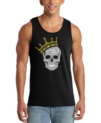 Мужской майка LA Pop Art Crowned Skull Word Art